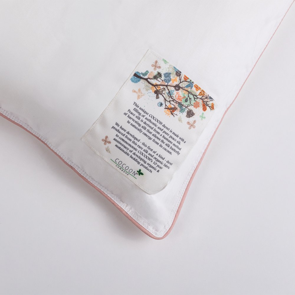 Silk Pillow with Kapok 60x63