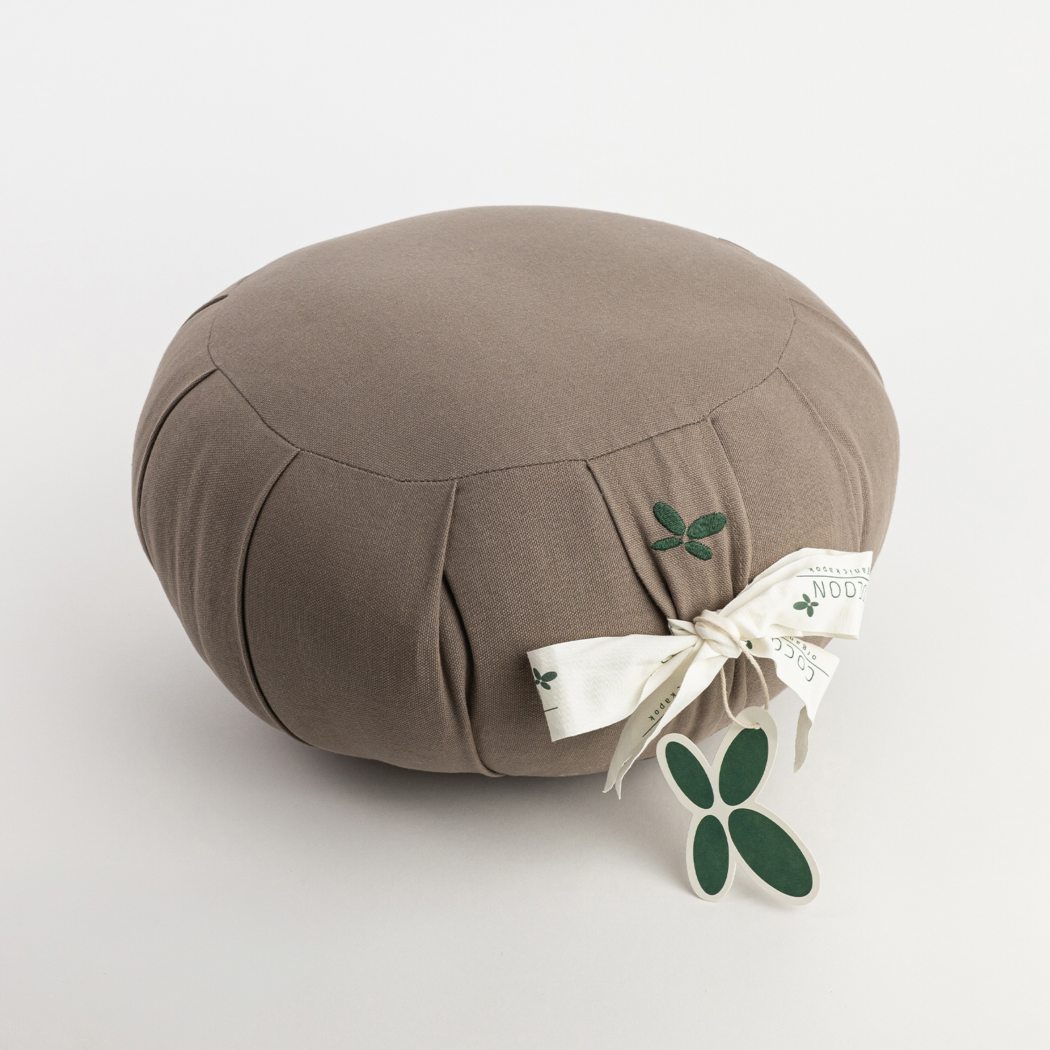 Kapok zafu rund meditationspude - Cool Grey - Cocoon Company