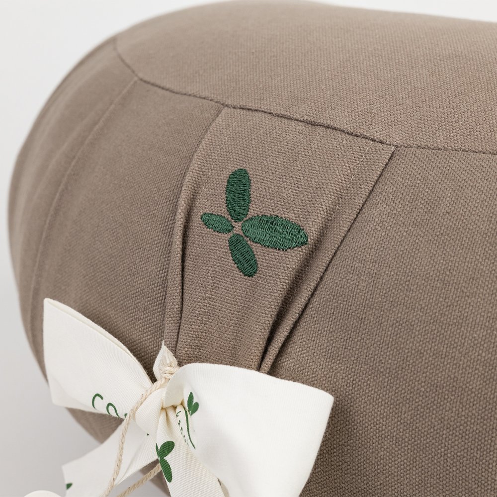 Kapok zafu halvm�ne meditationskudde - Cool Grey