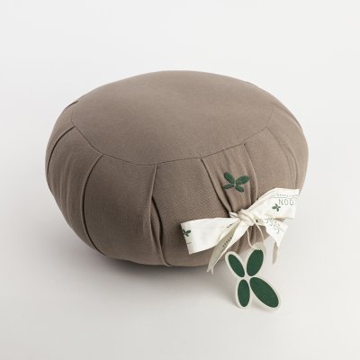 Kapok Zafu Round Meditation Pillow - Cool Grey