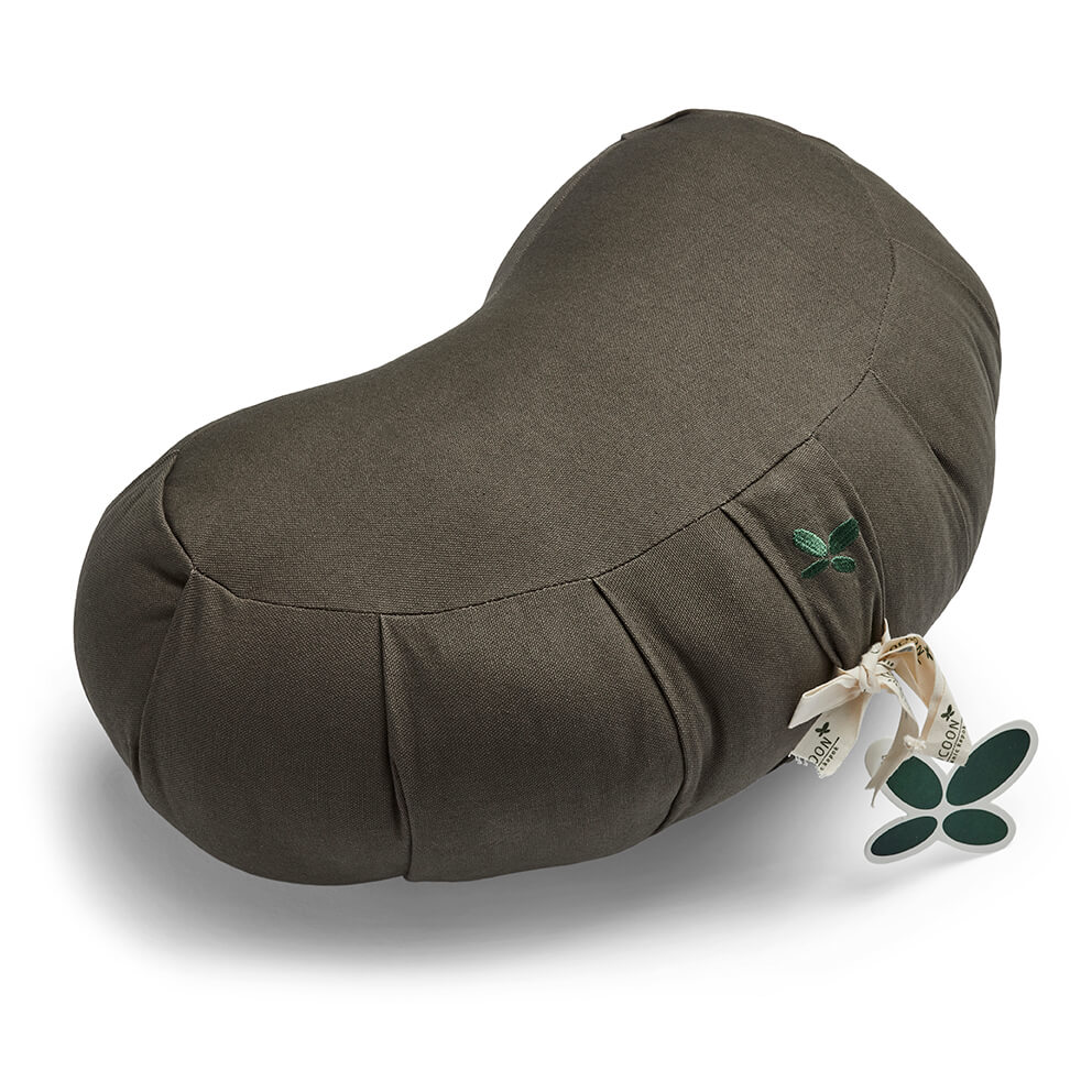 Kapok zafu halvmåne meditationspude - Dark Olive - Cocoon Company