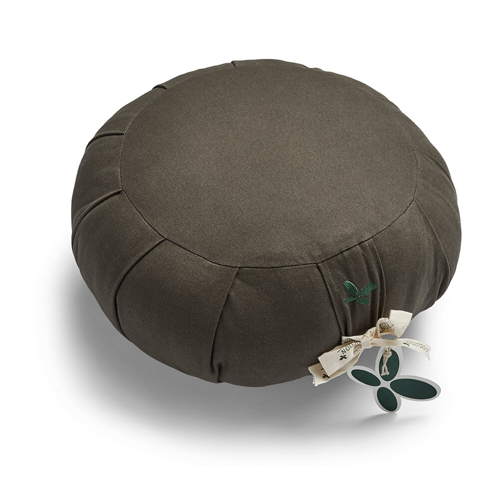 Kapok zafu rund meditationspude - Dark Olive - Cocoon Company