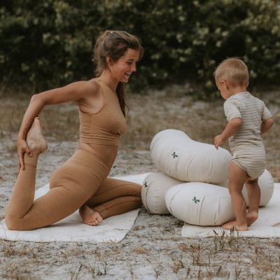 Ekologisk handvävd yogamatta - med naturgummi (barn)