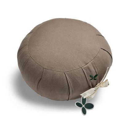 Kapok zafu round meditation bolster - Cool Grey