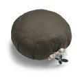 Kapok Zafu Round Meditation Pillow - Dark Olive