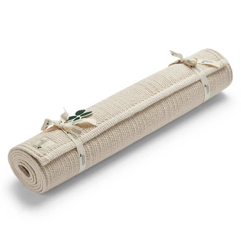 Organic handloomed yoga mat - with natural rubber