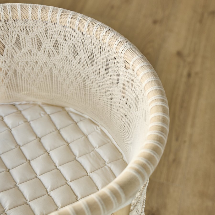 Rose rattan vugge inkl. tilbeh�r