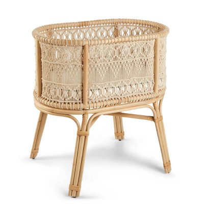 Rose rattan vugge inkl. tilbehr