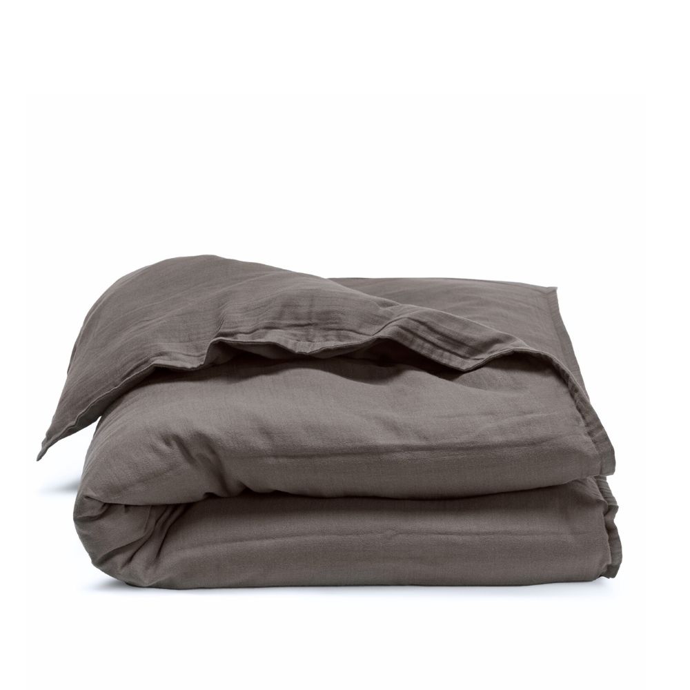Dynebetræk til juniordyne - 100x140 Beluga Brown - Cocoon Company